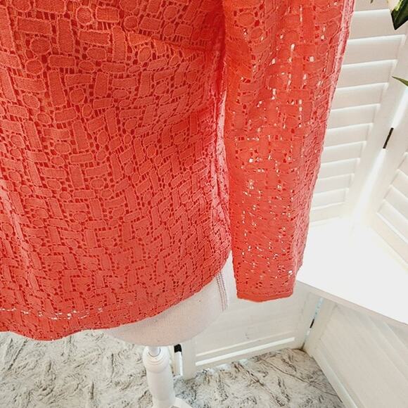 REBECCA MINKOFF CORAL SMALL ZIP BACK LINED LACE TOP - Picture 3 of 6